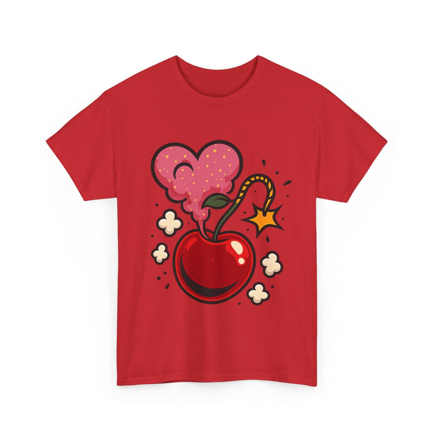 Cherry Bomb Heart Smoke Italian Design Art Pop Explosion Cute Glitter Cherry