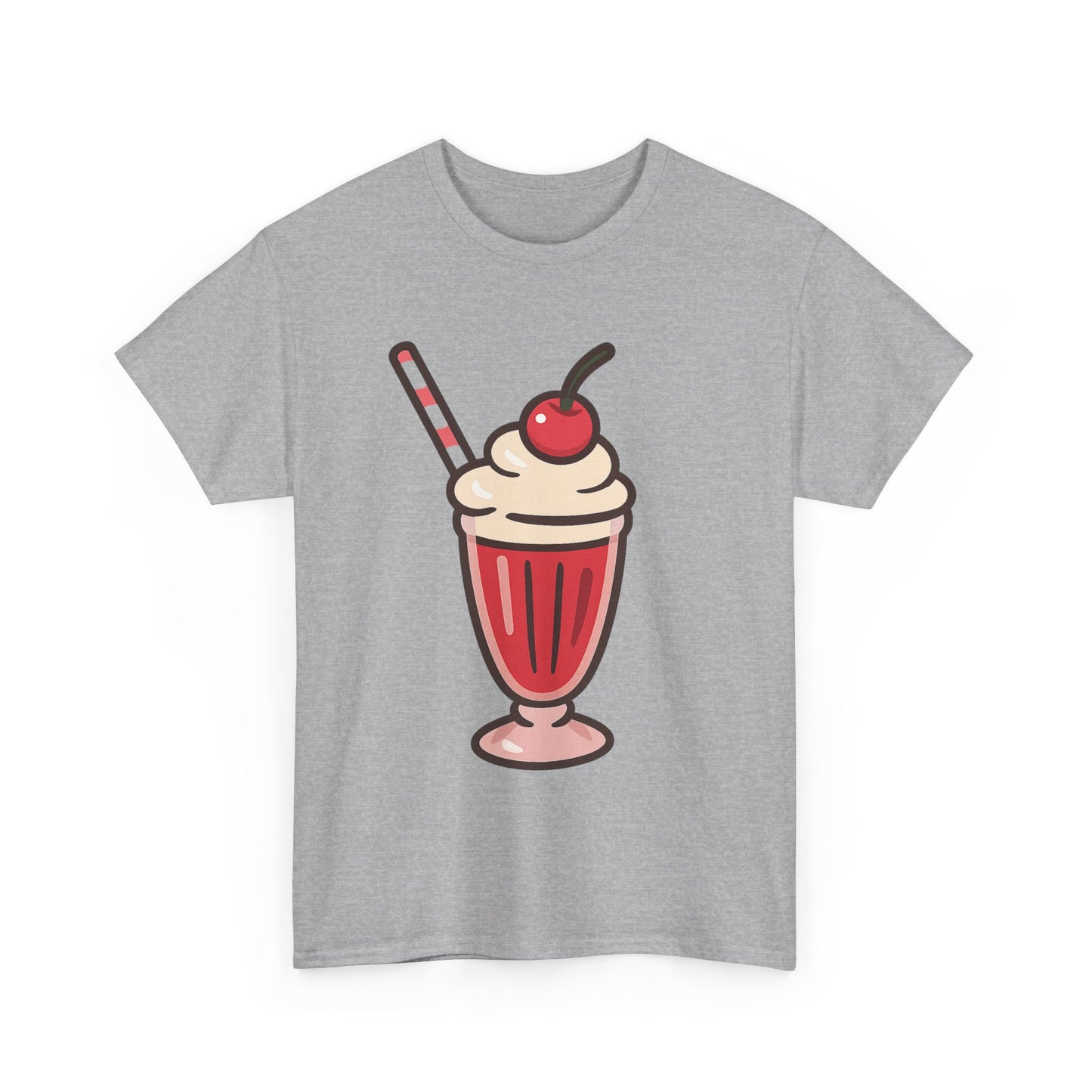 Cherry Soda Float Italian Design Art Retro Diner Milkshake with Whipped Cream and Cherry