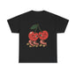 Roller Skating Cherries Italian Design Art Retro Glitter Fruit on Wheels Illustration