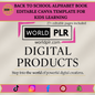 Back to School Alphabet Book Editable Canva Template for Kids Learning