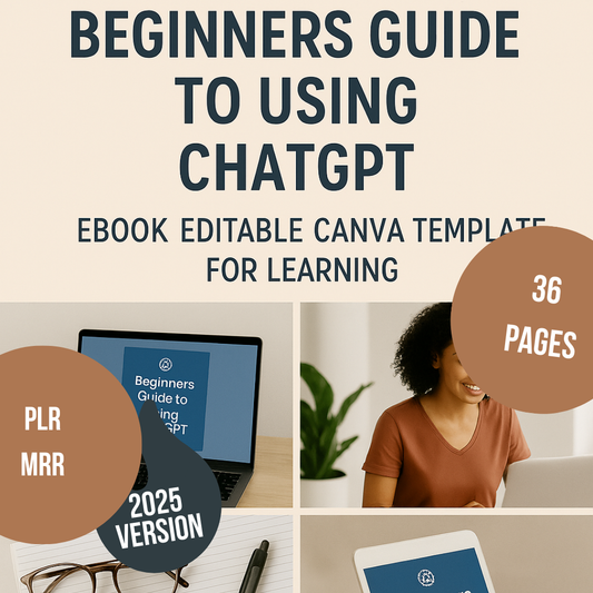 Beginners Guide to Using ChatGPT E-Book Editable Canva Template Learning