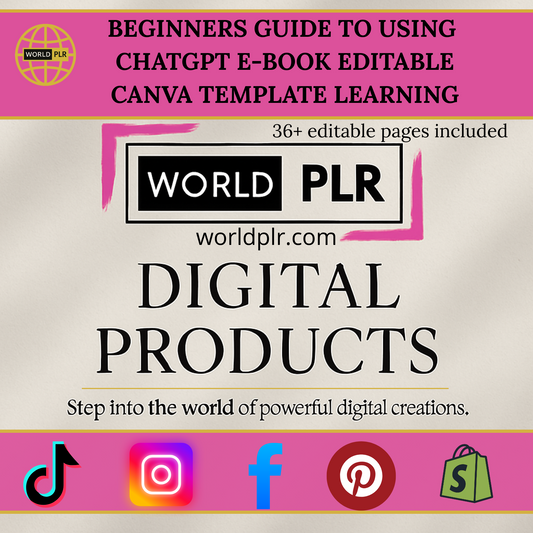 Beginners Guide to Using ChatGPT E-Book Editable Canva Template Learning