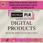 Beige Etsy Listing Mockup Templates Editable Canva Design for Products