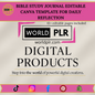Plantilla editable de Canva para diario de estudio bíblico y reflexión diaria