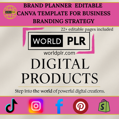 Brand Planner Editable Canva Template for Business Branding Strategy