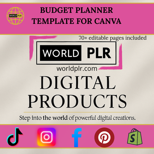 Budget Planner Template for Canva (Free &amp; Pro Compatible)