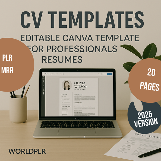CV Templates Editable Canva Template for Professional Resumes