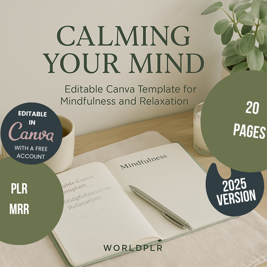 Calming Your Mind Editable Canva Template for Mindfulness and Relaxation