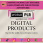 Camping Packing List Editable Canva Template for Outdoor Adventures