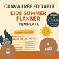 Canva Free Editable Kids Summer Planner Template