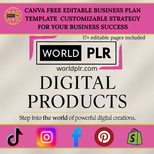 Canva Free Editable Business Plan Template  Customizable Strategy for Your Business Success