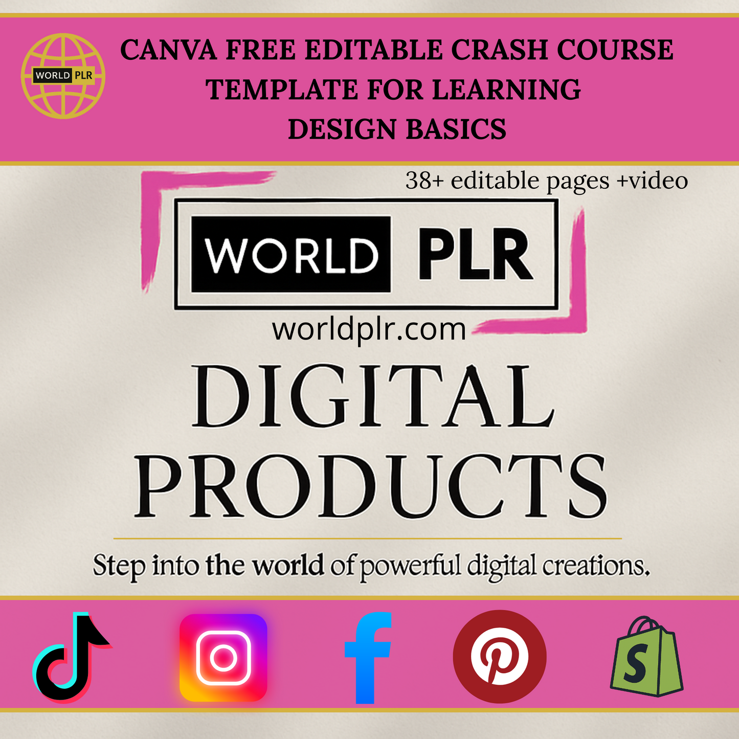 Canva Free Editable Crash Course Template for Learning Design Basics