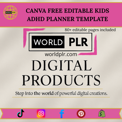 Canva Free Editable Kids ADHD Planner Template