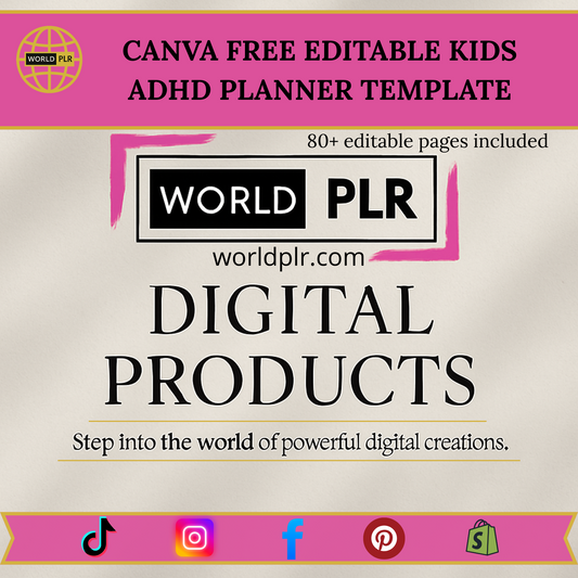 Plantilla de planificador infantil con TDAH editable y gratuita de Canva