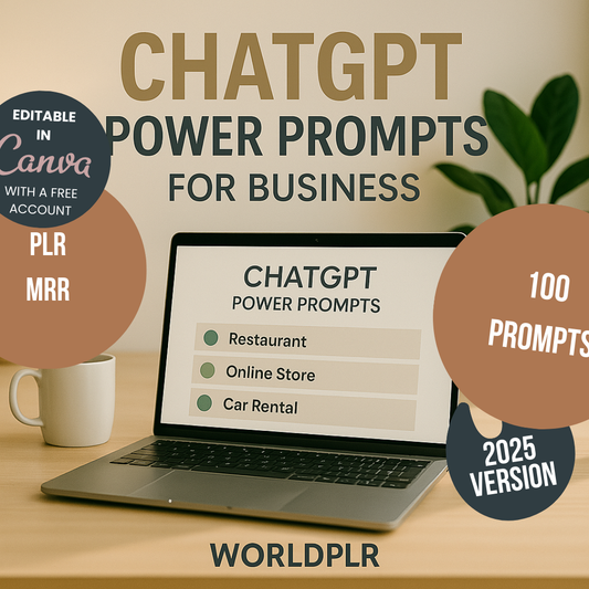 ChatGPT Power Prompts for Business Financial Planning Editable Canva Template