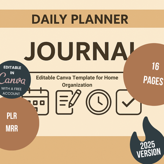 Cleaning Planner Editable Canva Template for Home Organization