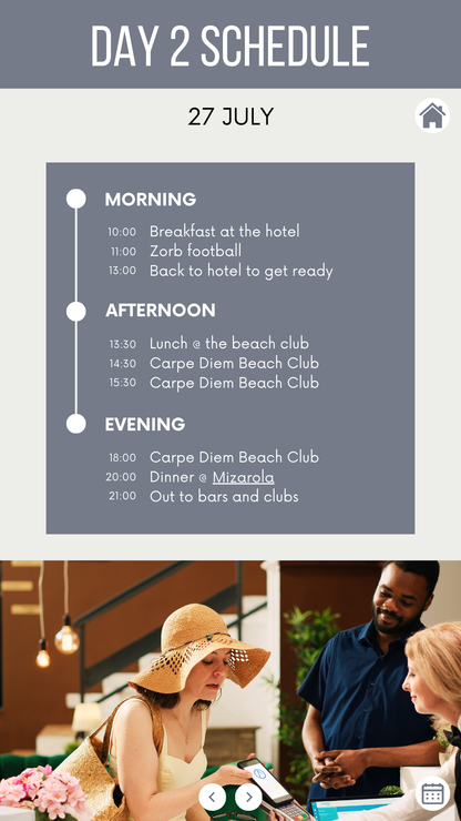 Stag Do Itinerary Mobile Version Editable Canva Template for Events