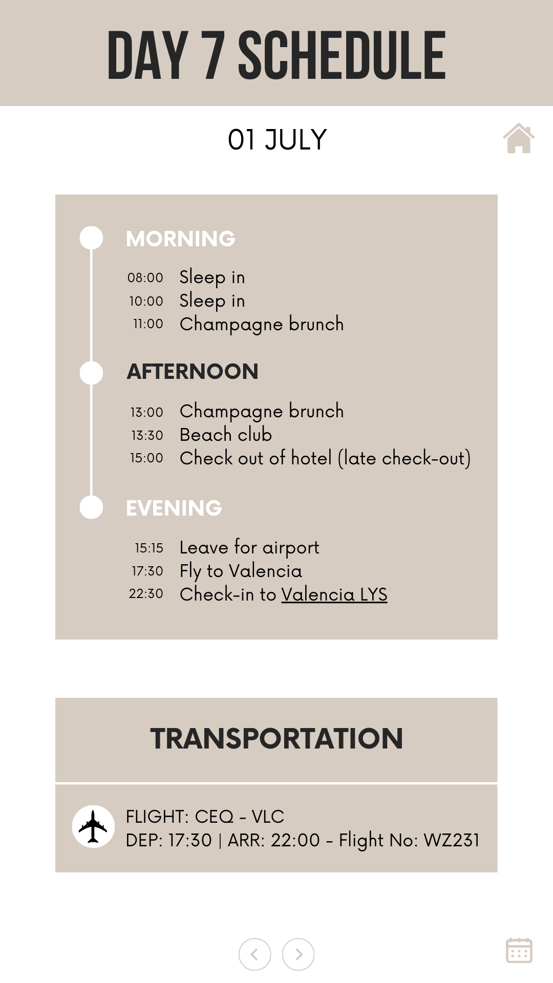 Honeymoon Itinerary Template Editable Canva Design for Trip Planning