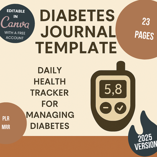 Diabetes Journal Template Daily Health Tracker for Managing Diabetes