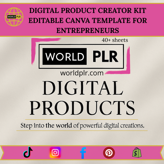 Digital Product Creator Kit Editable Canva Template for Entrepreneurs