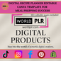 Digital Recipe Planner Editable Canva Template for Meal Prepping Success