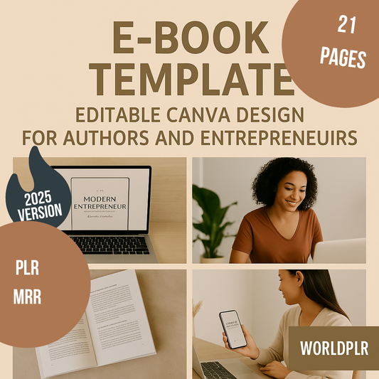 E-Book Template Editable Canva Design for Authors and Entrepreneurs