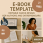 E-Book Template Editable Canva Design for Authors and Entrepreneurs