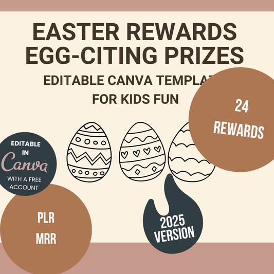 Easter Rewards Egg-Citing Prizes Editable Canva Template for Kids Fun