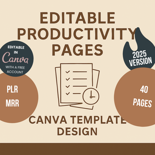 Editable Productivity Pages – Canva Template Design