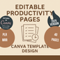 Editable Productivity Pages – Canva Template Design