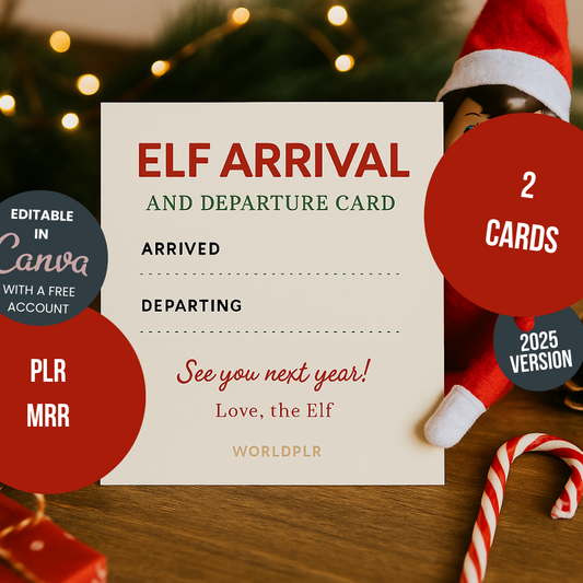 Elf Arrival And Departure Card