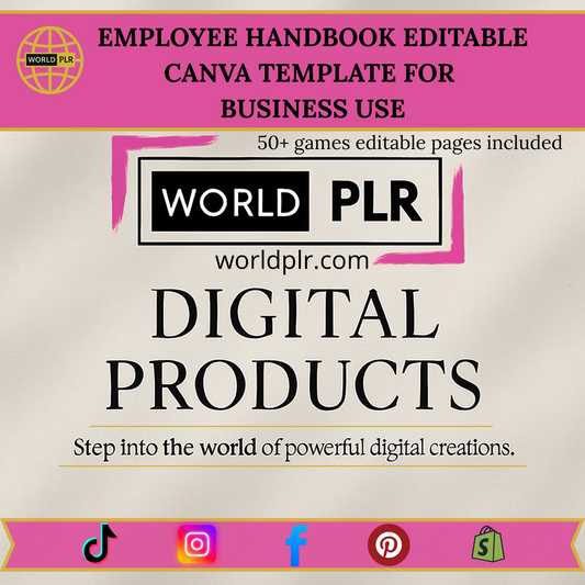 Employee Handbook Editable Canva Template for Business Use