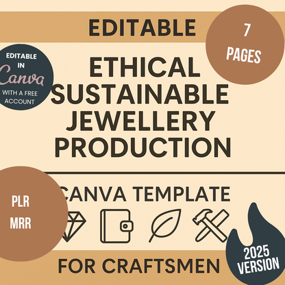 Ethical Sustainable Jewellery Production Canva Template for Craftsmen