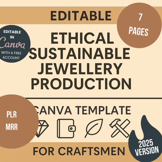 Ethical Sustainable Jewellery Production Canva Template for Craftsmen