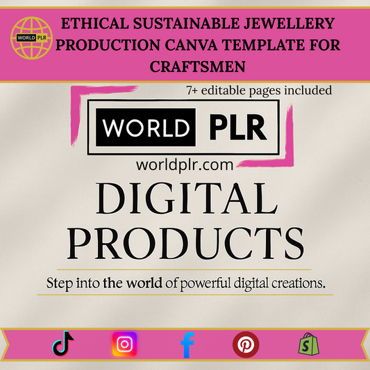 Ethical Sustainable Jewellery Production Canva Template for Craftsmen