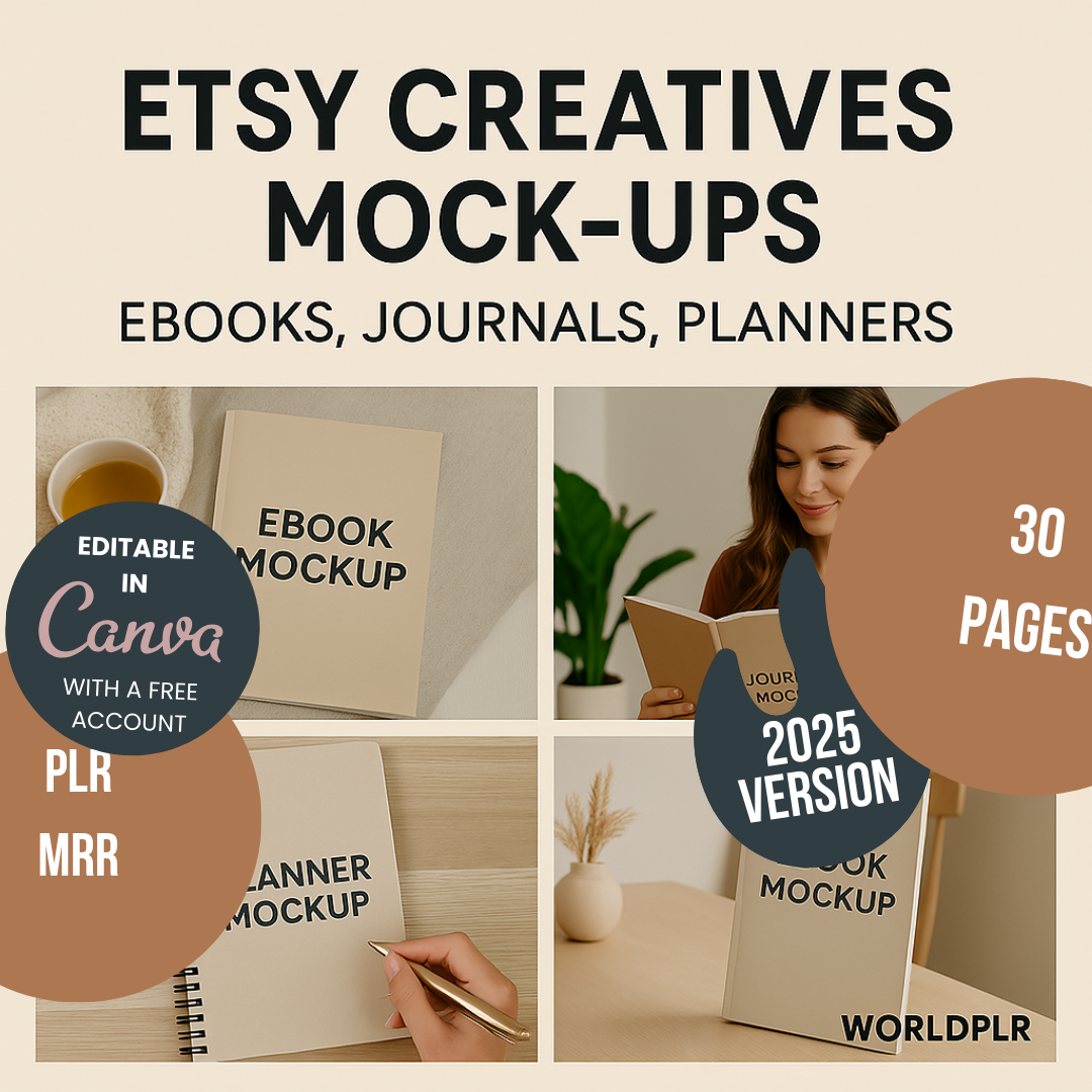 Etsy Creatives Mock-Ups  EBooks, Journals, Planners