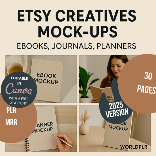 Etsy Creatives Mock-Ups  EBooks, Journals, Planners