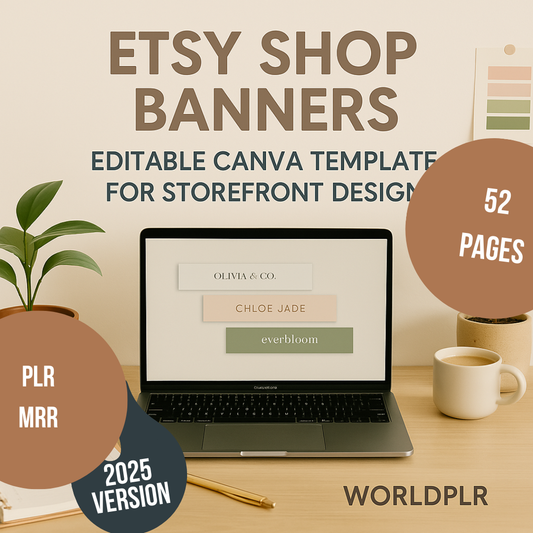 Etsy Shop Banners Editable Canva Template for Storefront Design