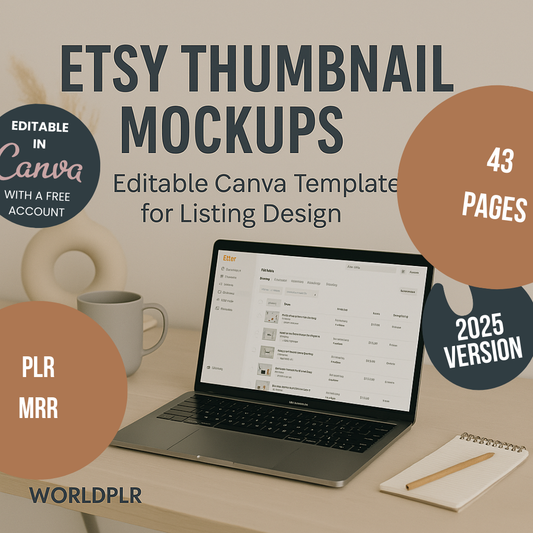 Etsy Thumbnail Mockups Editable Canva Templates for Listing Design