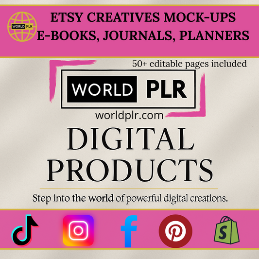 Etsy Creatives Mock-Ups  EBooks, Journals, Planners