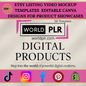 Etsy Listing Video Mockup Templates Editable Canva Designs for Product Showcases