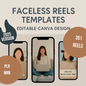 Faceless Reels Templates Editable Canva Design for Social Media Content