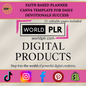 Faith Based Planner Editable Canva Template for Daily Devotionals Success