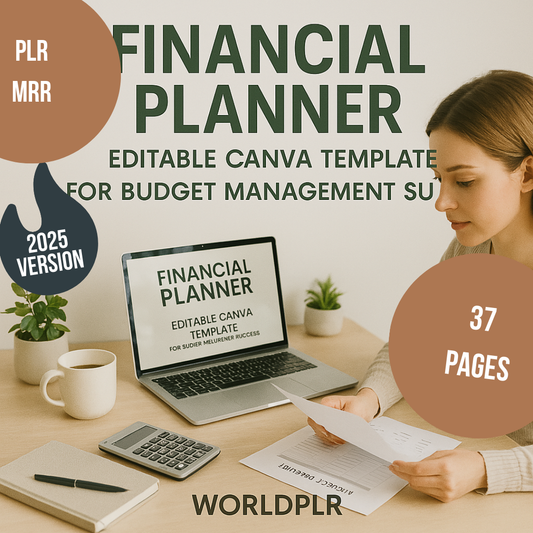 Financial Planner Editable Canva Template for Budget Management Success