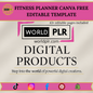 Fitness Planner Canva Free Editable Template