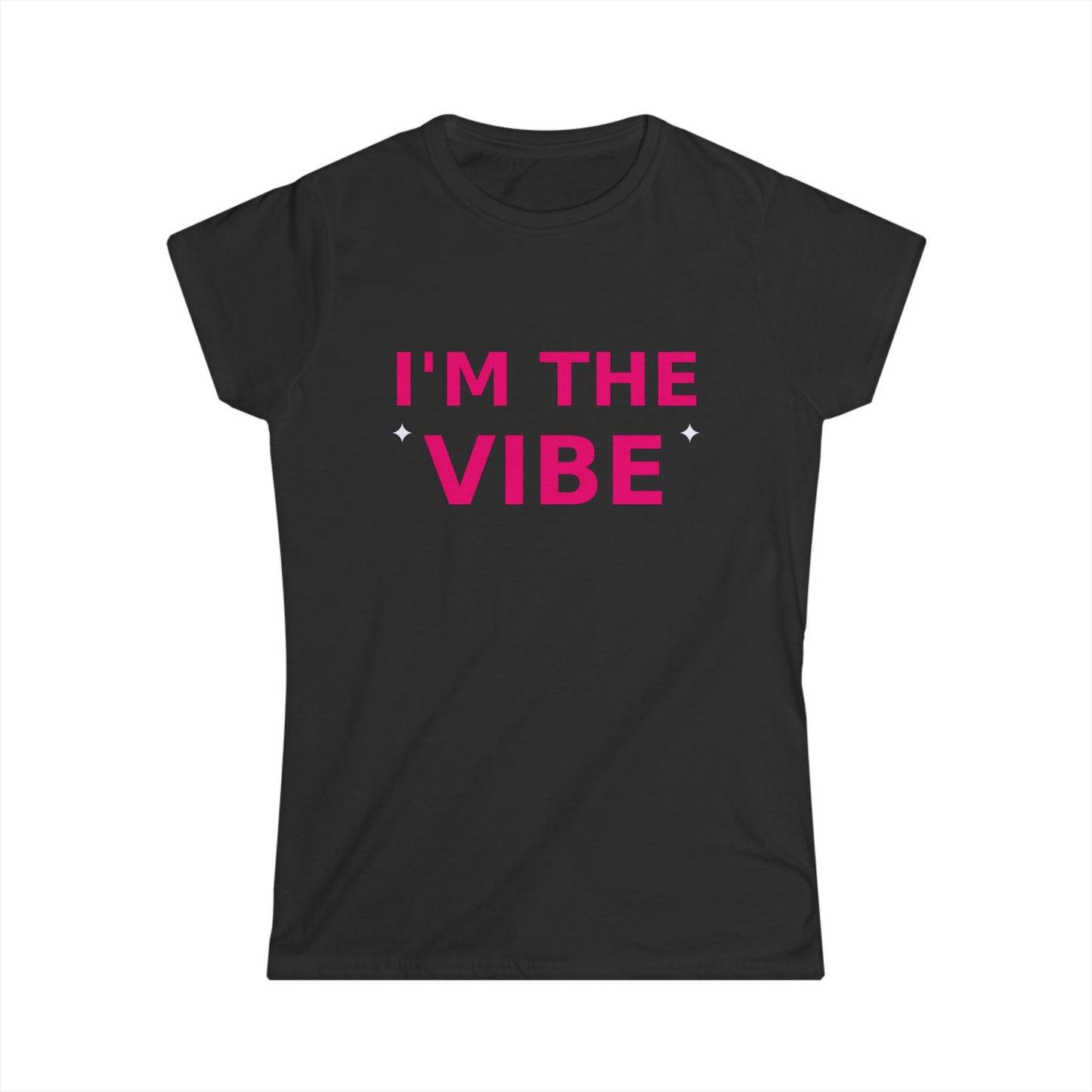 I'm The Vibe Y2K Cloth  Hot Pink Aesthetic T-Shirt for Women, Bold Statement Retro Tee
