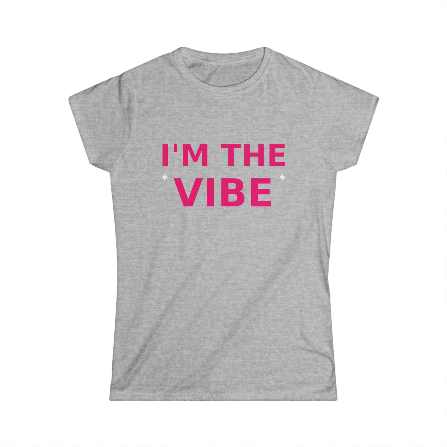 I'm The Vibe Y2K Cloth  Hot Pink Aesthetic T-Shirt for Women, Bold Statement Retro Tee