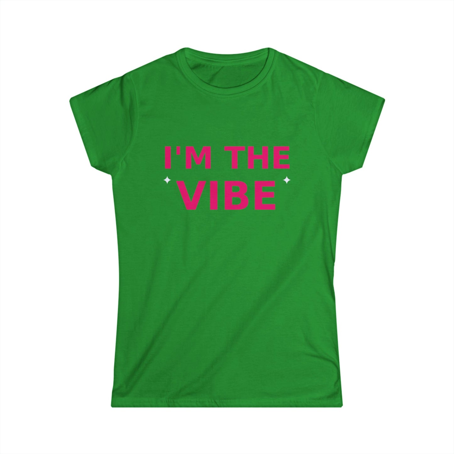 I'm The Vibe Y2K Cloth  Hot Pink Aesthetic T-Shirt for Women, Bold Statement Retro Tee