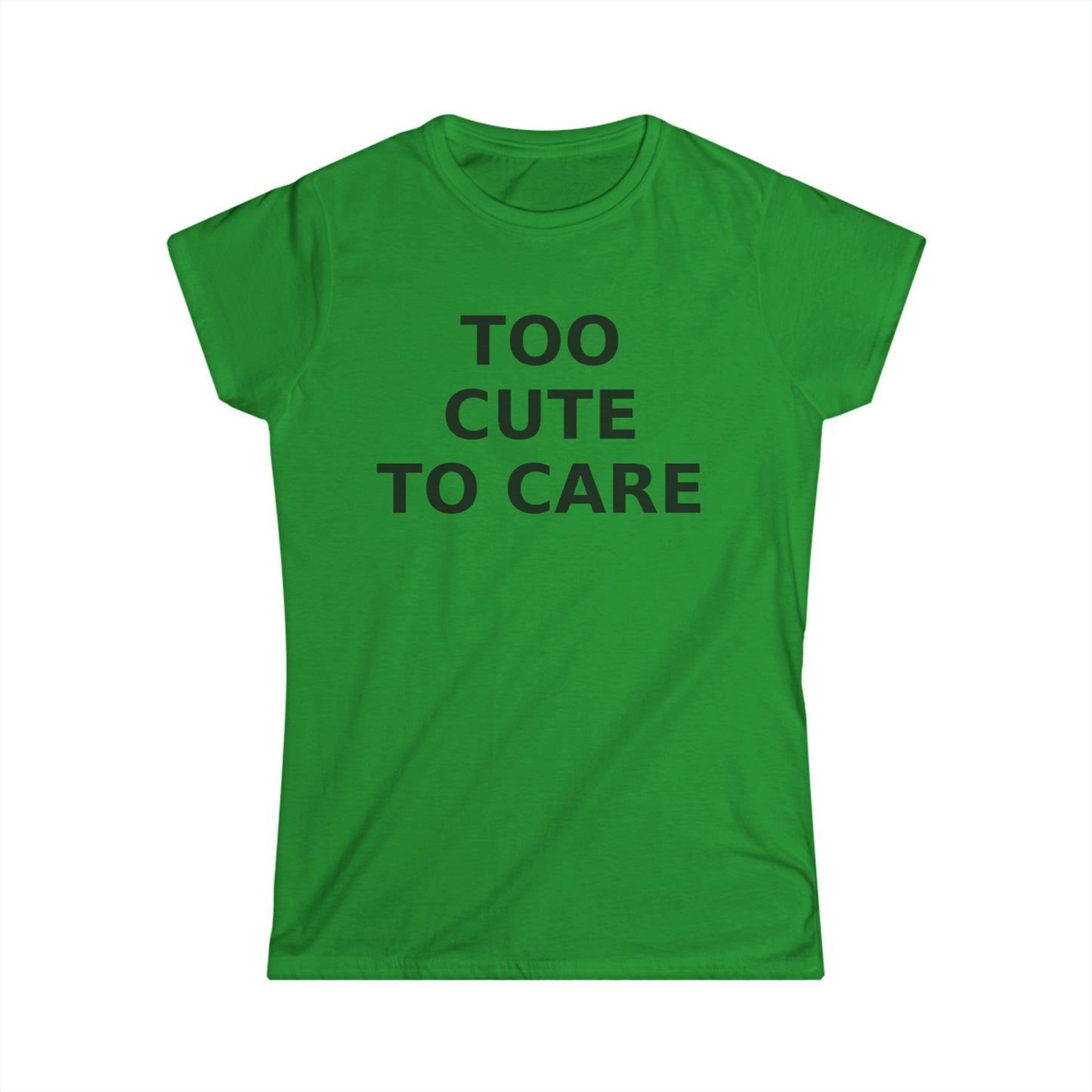 Too Cute To Care Y2K T-Shirt Aesthetic Shirt for Women, 2000s Inspired Sassy Tee