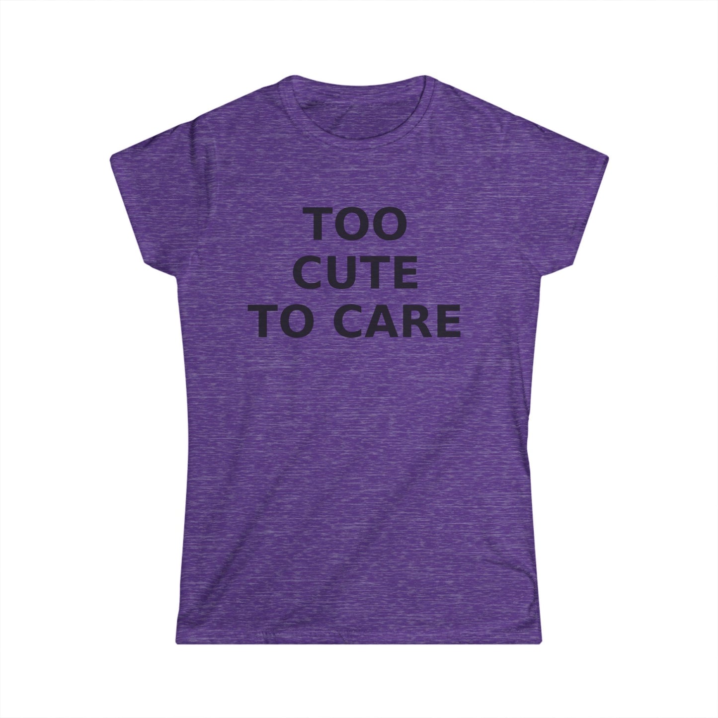Too Cute To Care Y2K T-Shirt Aesthetic Shirt for Women, 2000s Inspired Sassy Tee